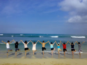 Beach yoga